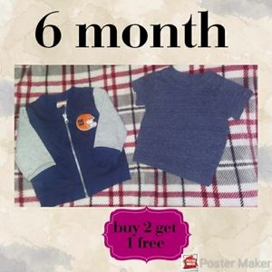 6 month baby boy hoodie and shirt